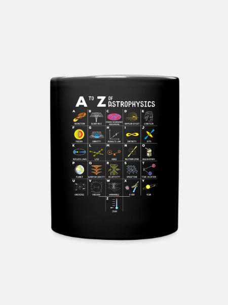 A to Z funny astronomy lover - Full Colour Mug - black