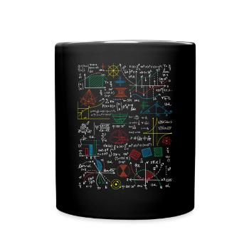 Math sheet. Funny math teacher - Full Colour Mug - black - Front