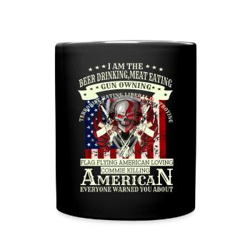 Army skull - Full Colour Mug - black - Front