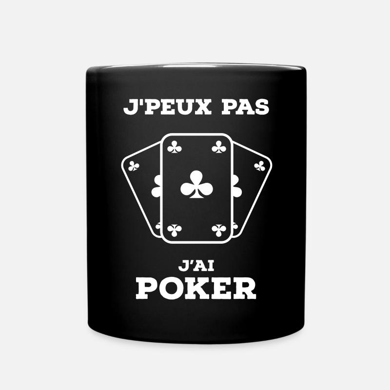 Poker - Mug uni - noir