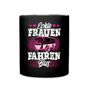 Busfahrerin - Tasse einfarbig - Schwarz - Vorne