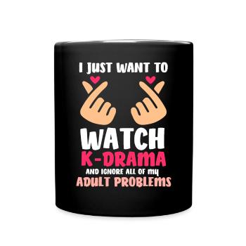 K-Drama Kdrama Kpop Koreanovela Korea - Full Colour Mug - black - Front