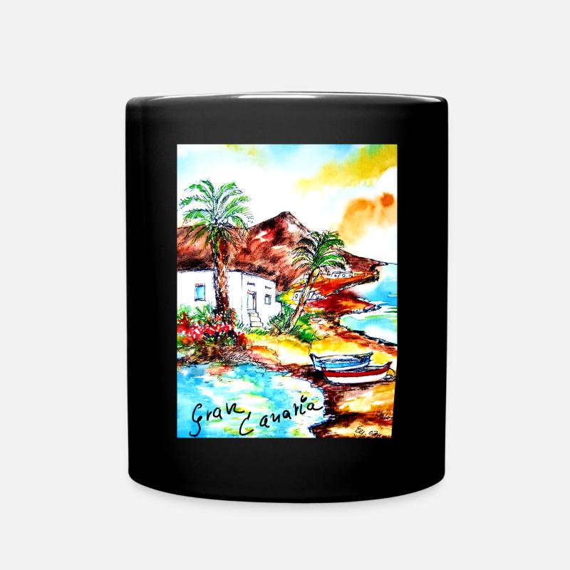 EG Urlaub I Gran Canaria I Insel I Geschenkidee - Tasse einfarbig - Schwarz
