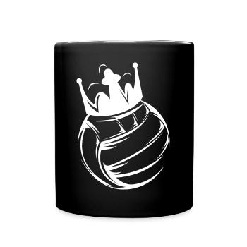 Volleyball King Beach Volleyball King Symbol Icon - Full Colour Mug - black - Front