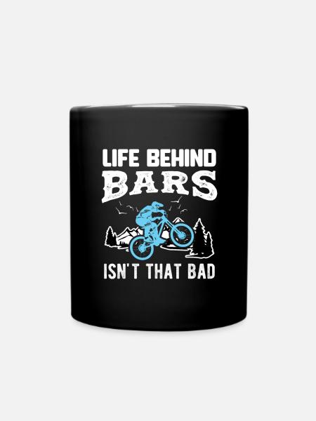 VÉLO LIFE BEHIND BARS ISN’T THAT BAD CADEAU - Mug uni - noir