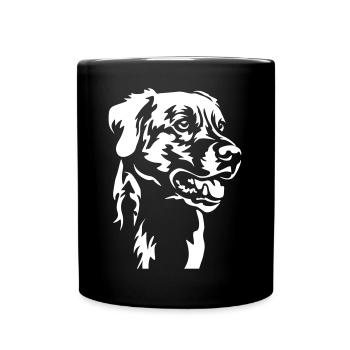 Labrador Kopf "Black Edition" - Tasse einfarbig - Schwarz - Vorne