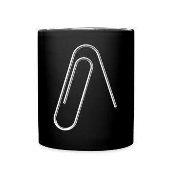 Paper Clip reset Helpdesk PC Technician Nerd Geek - Full Colour Mug - black - Front