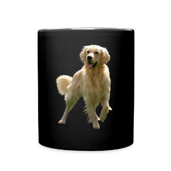 Golden Retriever - Tasse einfarbig - Schwarz - Vorne