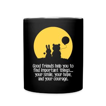 Sourire, espoir, courage - Mug uni - noir - Devant