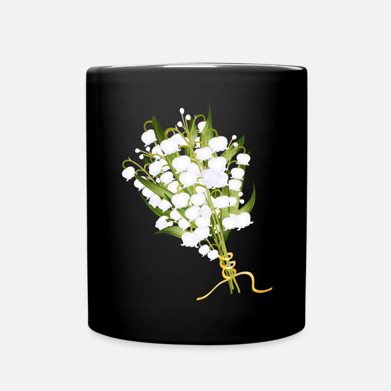 bouquet de muguet luxuriant comme salutation printanière - Mug uni - noir