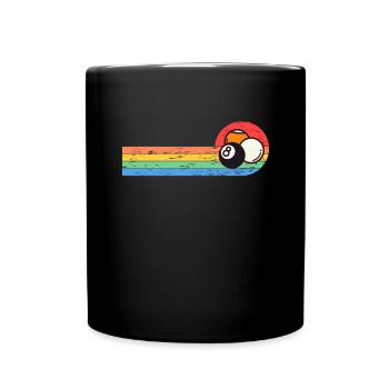 Billard Vintage - Tasse einfarbig - Schwarz - Vorne