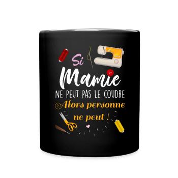 Mamie couture - Mug uni - noir - Devant