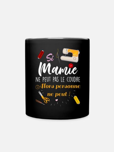 Mamie couture - Mug uni - noir