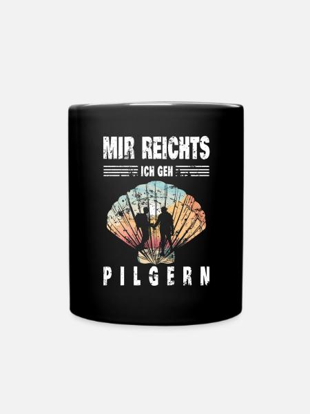 Pilgern - Tasse einfarbig - Schwarz