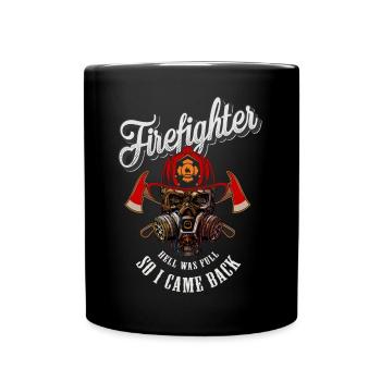 Chemise de retour de crâne de pompier - Mug uni - noir - Devant