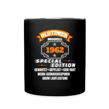 Oldtimer Modell 1962 - Tasse einfarbig - Schwarz - Vorne