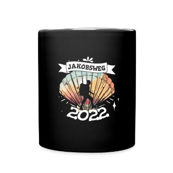 Jakobsweg 2022 - Tasse einfarbig - Schwarz - Vorne
