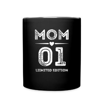 Mom 01 Muttertag - Tasse einfarbig - Schwarz - Vorne