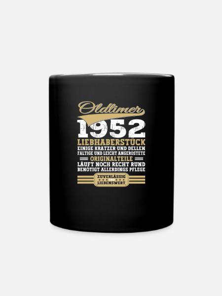 Oldtimer 1952 71. Geburtstag Geschenk Herren - Tasse einfarbig - Schwarz