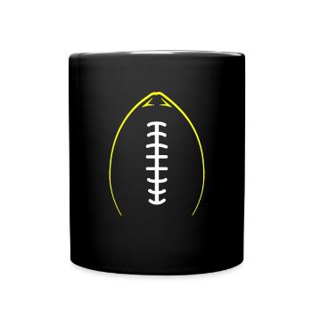 Silhouette de football américain - Mug uni - noir - Devant