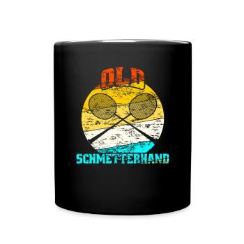 Old Schmetterhand Badminton Tennis - Tasse einfarbig - Schwarz - Vorne