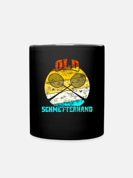 Old Schmetterhand Badminton Tennis - Tasse einfarbig - Schwarz