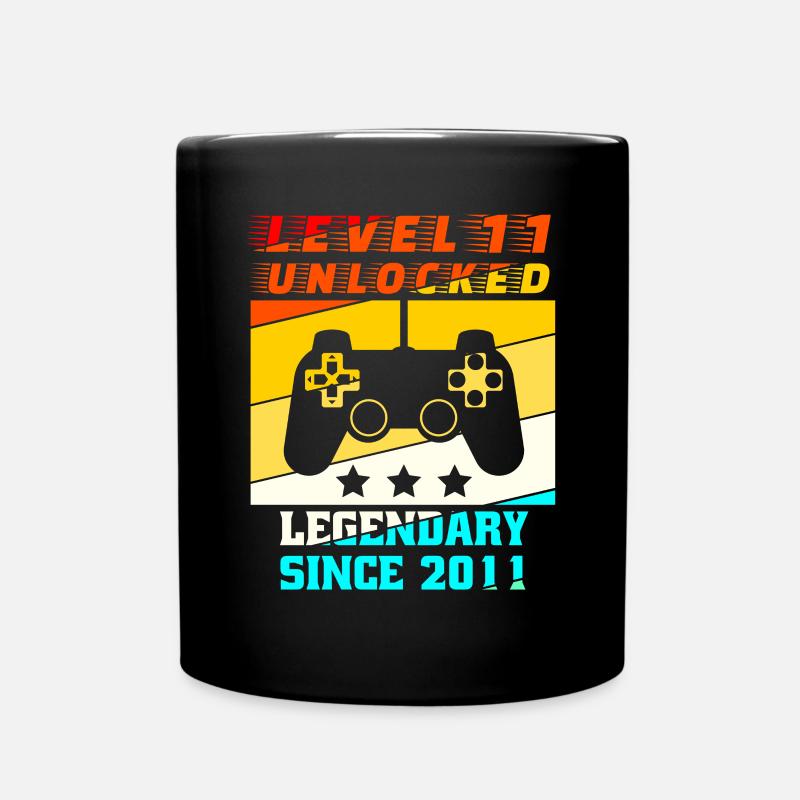 Level 11 unlocked legendary since 2011 - Full Colour Mug - black