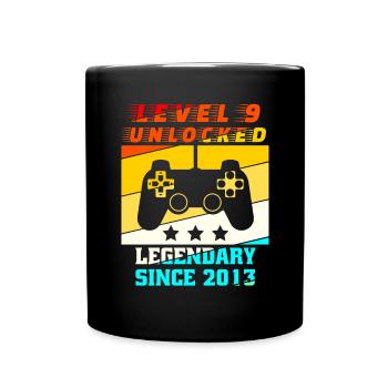 Level 9 unlocked legendary since 2013 - Full Colour Mug - black - Front