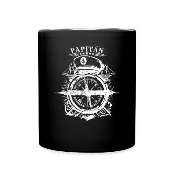 papitän - Tasse einfarbig - Schwarz - Vorne