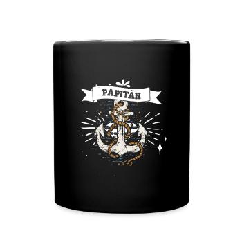 papitän - Tasse einfarbig - Schwarz - Vorne