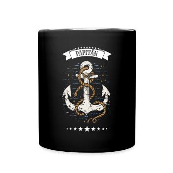 papitän - Tasse einfarbig - Schwarz - Vorne