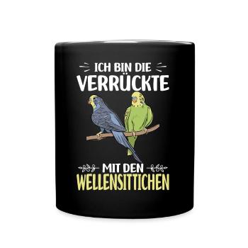 Perruche ondulée - Mug uni - noir - Devant