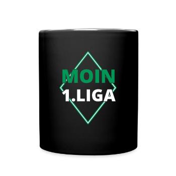 Moin 1 Liga Aufstieg Bremen - Tasse einfarbig - Schwarz - Vorne