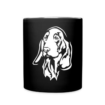 Gr. anglo-francais Blanc et Orange « Black Edition » - Mug uni - noir - Devant