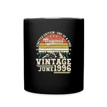 Original Juni Jahrgang 1996 26. Geburtstag Herren - Tasse einfarbig - Schwarz - Vorne