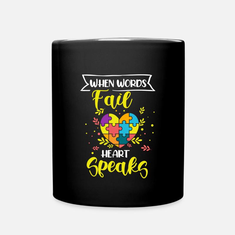 Autismus Geschenk Autist Asperger ADHS Autism - Tasse einfarbig - Schwarz