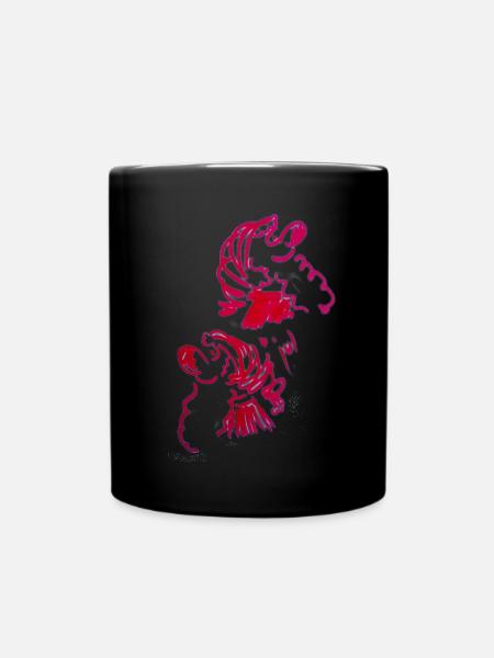 Deux pères Noël dessinés - Mug uni - noir