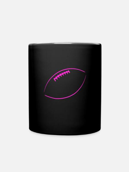 American Football Umriss Frauen - Tasse einfarbig - Schwarz