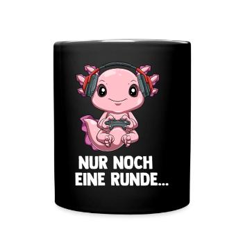 Gaming Axolotl - Computer Spiele Videospiele - Tasse einfarbig - Schwarz - Vorne
