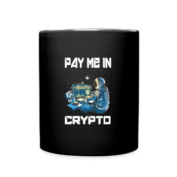 Krypto Crypto Bitcoin Kryptowährung Blockchain Btc - Tasse einfarbig - Schwarz - Vorne
