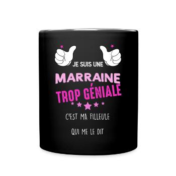 la Meilleure Marraine C'est La Mienne et Je L'Aime - Mug uni - noir - Devant