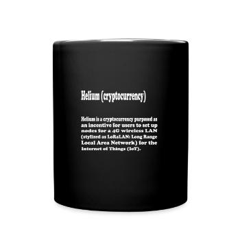 Krypto Crypto Helium Mining HNT Bitcoin Blockchain - Tasse einfarbig - Schwarz - Vorne