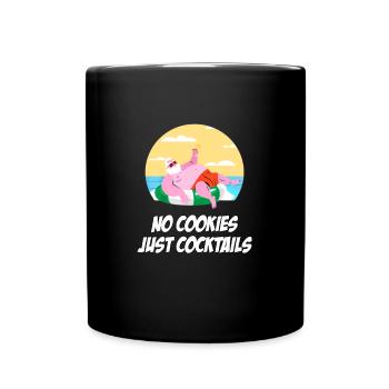 Beach Santa Cocktails - Full Colour Mug - black - Front