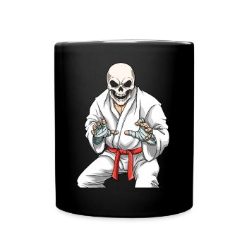 Jiu Jitsu Skeleton - Brasilianisches Jiu Jitsu und - Tasse einfarbig - Schwarz - Vorne