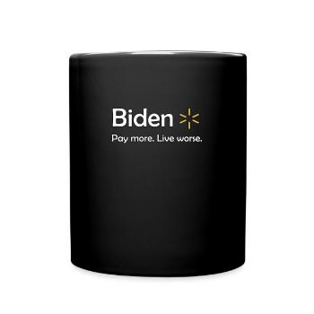 Biden Wirtschaftskritik T-Shirt - Tasse einfarbig - Schwarz - Vorne
