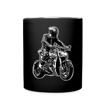 Motorcycle Lifestyle / Motorrad / Motorräder biker - Tasse einfarbig - Schwarz - Vorne