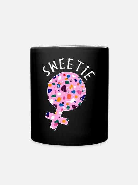 Süßigkeiten Nachspeise Naschen Süß Spruch - Tasse einfarbig - Schwarz