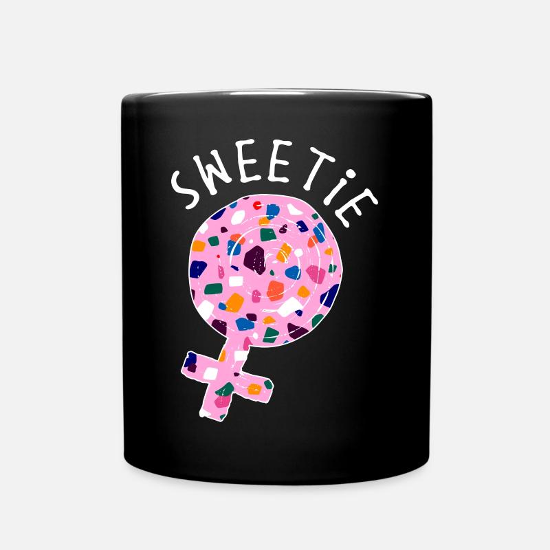 Süßigkeiten Nachspeise Naschen Süß Spruch - Tasse einfarbig - Schwarz