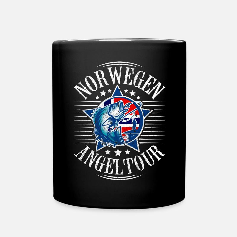 Norwegen Angeltour - Tasse einfarbig - Schwarz