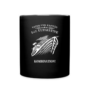 Vater und Kapitän: Die ultimative Kombination! - Tasse einfarbig - Schwarz - Vorne